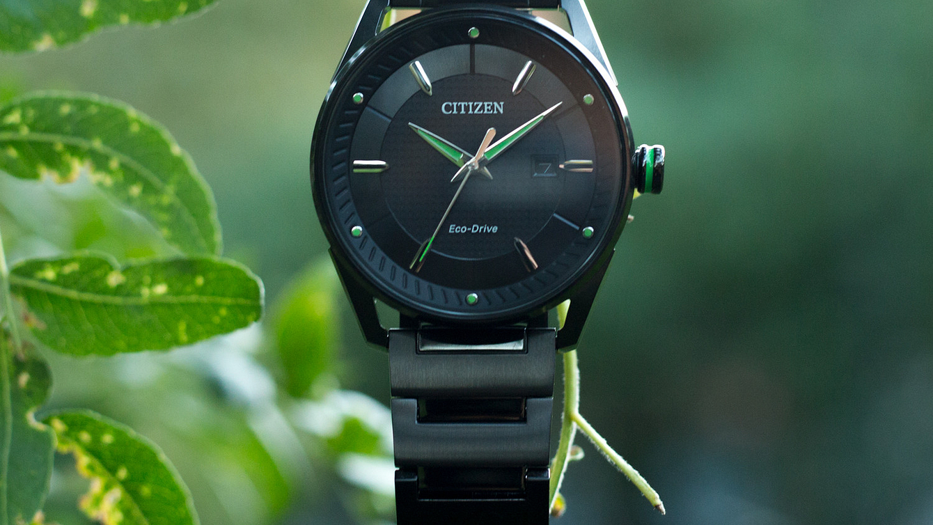 Citizen black and green best sale watch
